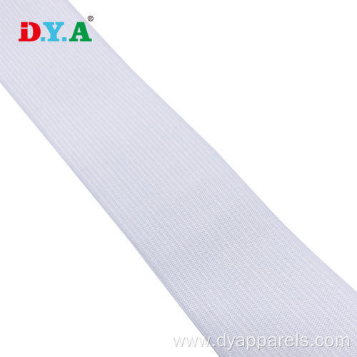 45mm Knitted Elastic Band Tape White Black